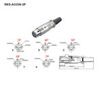 XLR Connector,3 Pins with Nickel Contacts.Rohs. MS-A009N-3P