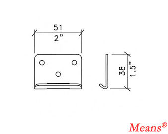 Latch of wooden case, with keeper plate, zinc plating finish