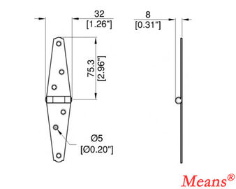 Hinges for wooden case. zinc plating.