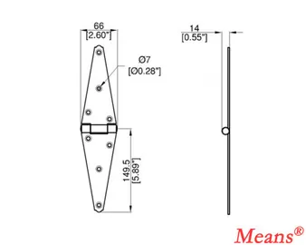 Hinges for wooden case. zinc plating.