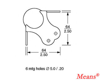 Ball Corner, for flight case. 2mm thinkness. MS-1002