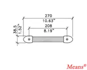 Strap handle with plastic endcaps. MS-H1009