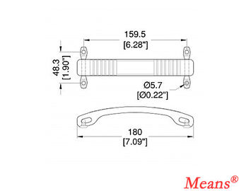 Fender Molded Rubber Amplifier Handle, Brown color, MS-H0394