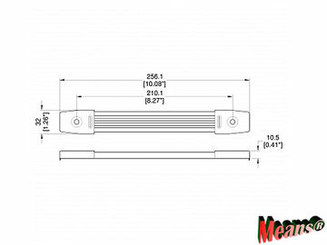 Strap handle with steel endcaps. MS-H1194N