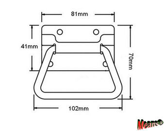 Chest Handle for Wooden case, Zinc plating.