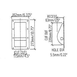 Recessed Steel Bar Handle of Speaker, MS-H1012