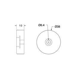 Rubber feet for Professional Speaker,Cylindrical, Black