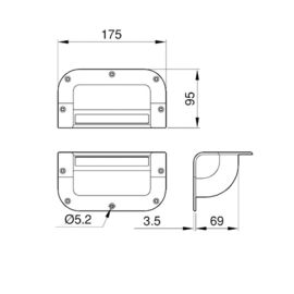 Corner Handle, Bar Handle of Speaker, MS-H1021