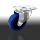 4"/100mm Heavy duty swivel castor, with blue wheel. MS-W9000