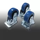 4"/100mm Heavy duty swivel castor, with blue wheel. MS-W9000