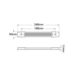 Fender Strap handle with steel endcaps. MS-H1010