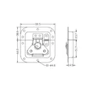 Medium butterfly latch, Padlockable. MS-L4786Z