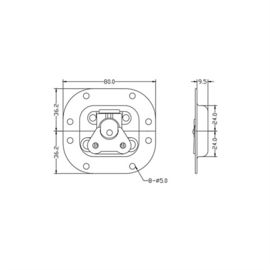 Mini Recessed Twist Latch,MS-L3759Z