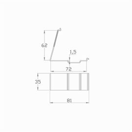 Medium Cleat Lock of Wooden case, Zinc plating