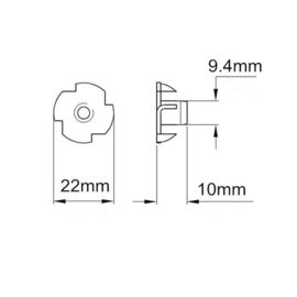 M8 T-Nut,Zinc plating, Rohs