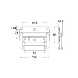 Mini Sprung surface handle, MS-H1033Z,Rohs