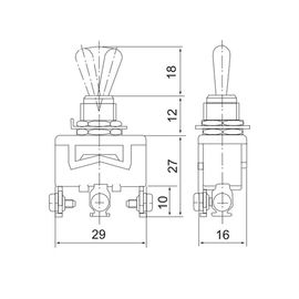 3 Pin SPDT 250V 15A ON-ON Black,Heavy Duty Toggle Switch.C512B, Rohs