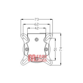 VGA Water Blocks,Radiator,MS-033-PO,POM/Stainless steel/Red copper.Rohs