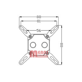 CPU Water block,Radiator,MS-030K-AL,Aluminum/Stainless steel/Red copper.Rohs