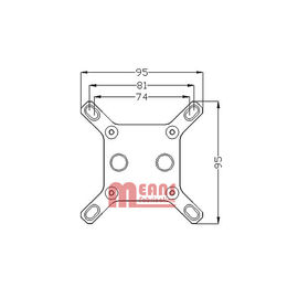 Intel CPU Water block,Radiator,MS-046-AC,Acrylic/Red copper.Rohs