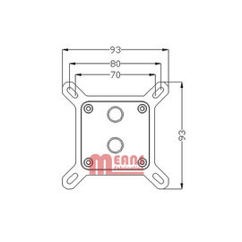 The high quality CPU Water block,Radiator,MS-055-AC,Acrylic/Carbon steel/Red copper.Rohs