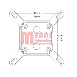 CPU Water block,Radiator,MS-024-AC,Acrylic/Stainless steel/Red copper.Rohs