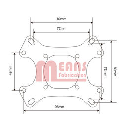 CPU Water block,Radiator,MS-007-PO,Acrylic/Stainless steel/Red copper.Rohs