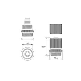 G1/4” Thread 3/8"X1/2" Compression Fitting,Nickel plating.