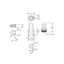 G1/4” Barb Fitting,Easily Connect Components and Avoiding Coolant Leakage.