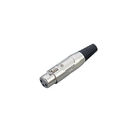 XLR Connector,3 Pins with Nickel Contacts.Rohs. MS-A003N-3P