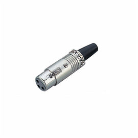 XLR Connector,3 Pins with Nickel Contacts.Rohs. MS-A007N-3P