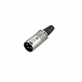 XLR Connector,3 Pins with Nickel Contacts.Rohs. MS-A008N-3P