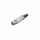XLR Connector,3 Pins with Nickel Contacts.Rohs. MS-A009N-3P