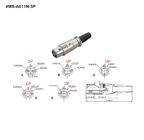 XLR Connector,3 Pins with Nickel Contacts.Rohs. MS-A011N-3P