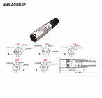 XLR Connector,3 Pins with Nickel Contacts.Rohs. MS-A016N-3P