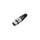 XLR Connector,3 Pins with Nickel Contacts.Rohs. MS-A017N-3P