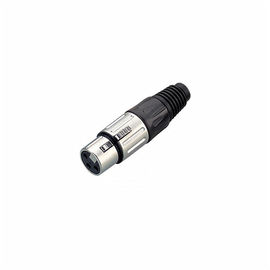 XLR Connector,3 Pins with Nickel Contacts.Rohs. MS-A019N-3P