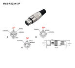 XLR Connector,3 Pins with Nickel Contacts.Rohs. MS-A023N-3P