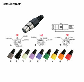 XLR Connector,3 Pins with Nickel Contacts.Rohs. MS-A025N-3P