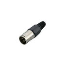 XLR Connector,3 Pins with Nickel Contacts.Rohs. MS-A026N-3P