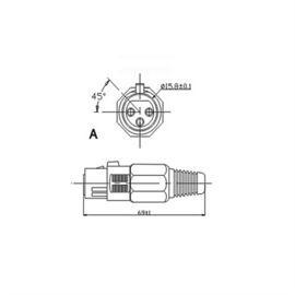 XLR Connector,3 Pins with Nickel Contacts.Rohs. MS-A029N-3P