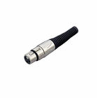 XLR Connector,3 Pins with Nickel Contacts.Rohs. MS-A032N-3P