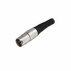 XLR Connector,3 Pins with Nickel Contacts.Rohs. MS-A033N-3P