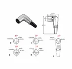 XLR Connector,3 Pins with Nickel Contacts.Rohs. MS-A039N-3P