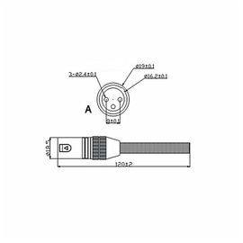 XLR Connector,3 Pins with Nickel Contacts.Rohs. MS-A043N-3P