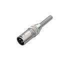 XLR Connector,3 Pins with Nickel Contacts.Rohs. MS-A043N-3P