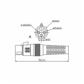 XLR Connector,3 Pins with Nickel Contacts.Rohs. MS-A052N-3P