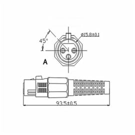 XLR Connector,3 Pins with Nickel Contacts.Rohs. MS-A056N-3P