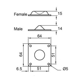 Heavy Duty Stacking Feet,Zinc,Rohs