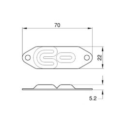 Hybrid stacking foot,Zinc,Rohs